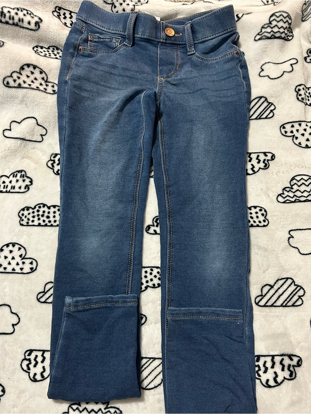 Blue Stretch Denim Leggings